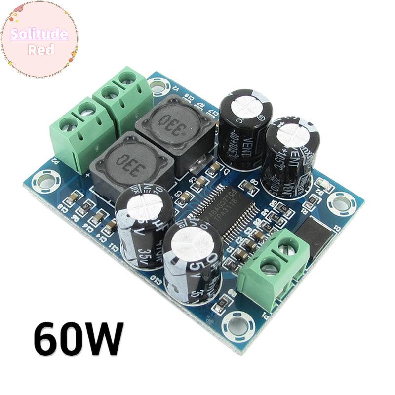 Solitudered 60W TPA3118 เครื่องขยายเสียงดิจิตอล AMP DC 10-24V โมดูล PBTL Mono ซับวูฟเฟอร์ TH