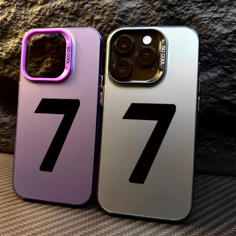 🔥COD🔥เคส iphone 11 13 12 14 15 16 Pro MAX 14 15 16 Plus XR XSMAX 7Plus แฟชั่นหมายเลข 7 ซิลิโคนกันกระแทกเคสโทรศัพท์