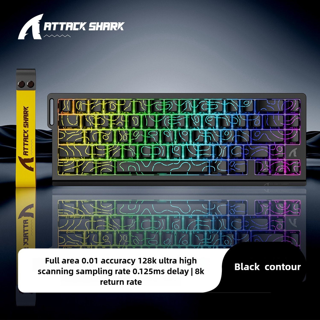 ATTACK SHARK X68HE Magnetic Gaming Keyboard - Rapid Trigger Side Print RGB Hot-swappable Custom E-sp