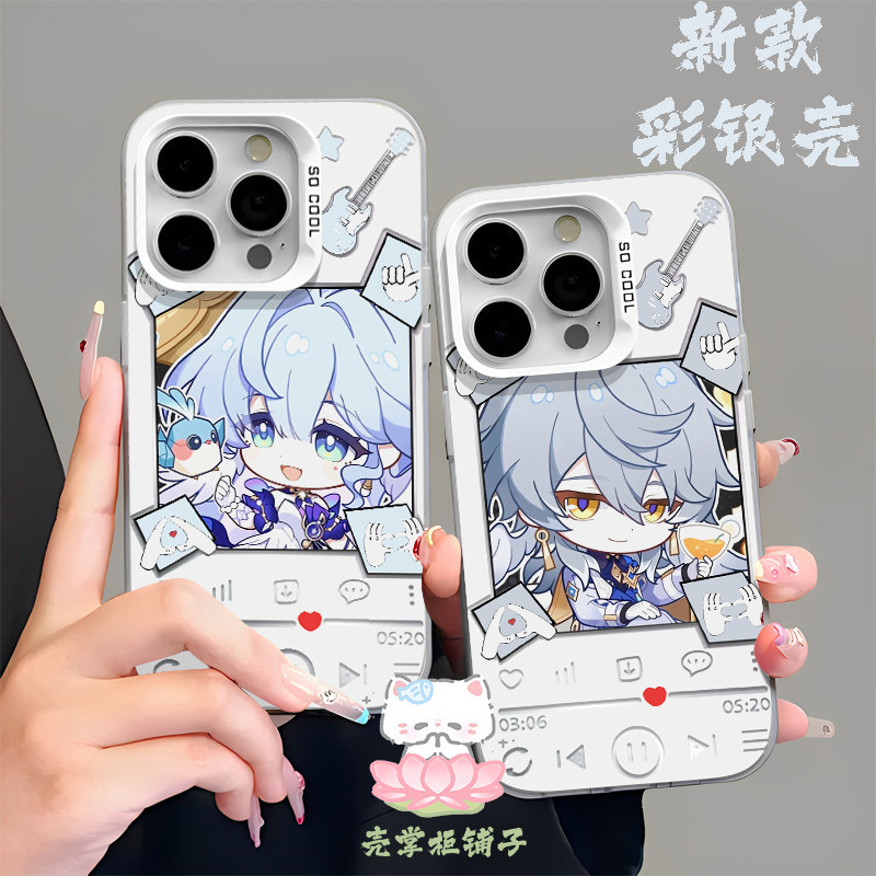 Honkai Star Rail Mobile Phone case Sunday Robin Transparent Color silver case TUP All Inclusive Lens