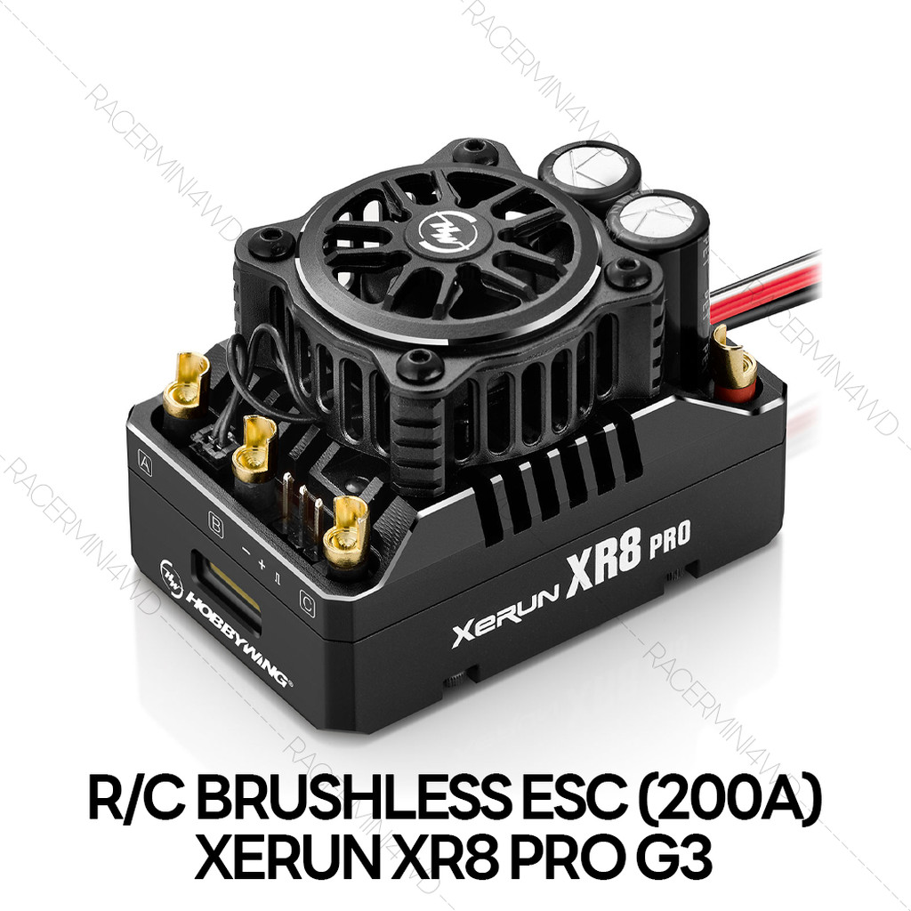 Hobbywing 30113400 XeRun XR8 PRO G3 (200A) อุปกรณ์ควบคุมระบบไฟรถบังคับฮ๊อบบี้วิงแท้