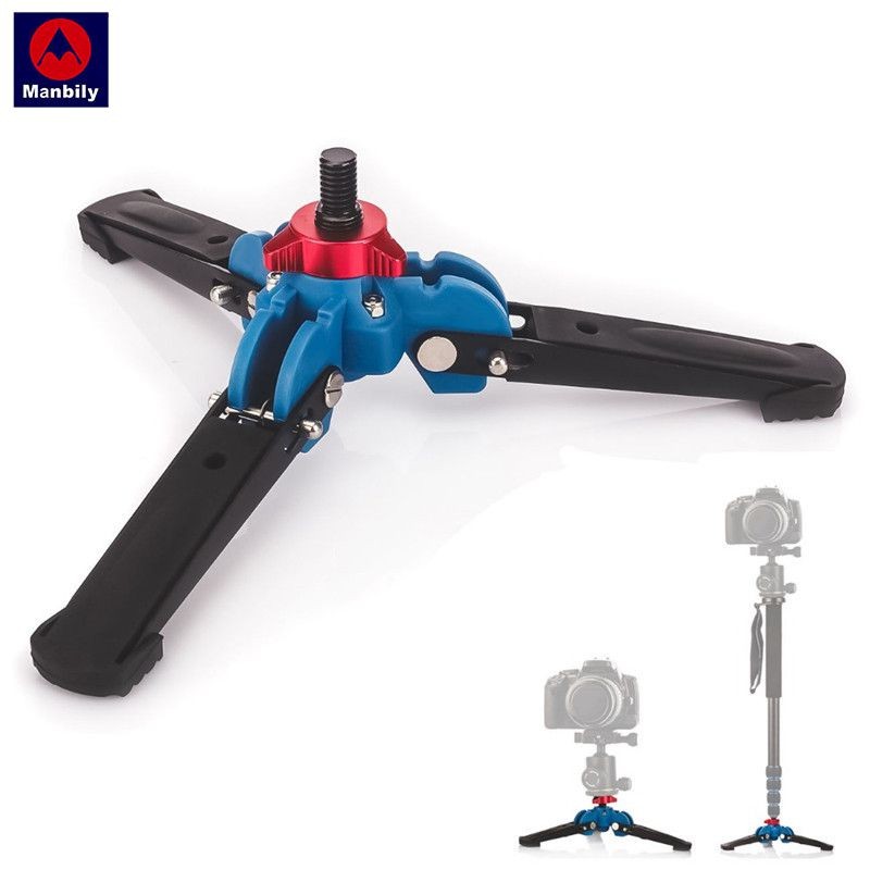 Manbily M-1 ไฮดรอลิก Universal Mini สามฟุตรองรับขาตั้งกล้องฐาน Monopod สําหรับ Monopod Ballhead พร้อม 3/8 "สกรู