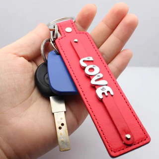 ชื่อที่กําหนดเอง Pu พวงกุญแจธุรกิจของขวัญ Y2K Key แขวนจี้รถ Key Chains โลหะแหวน DIY อุปกรณ์เสริม