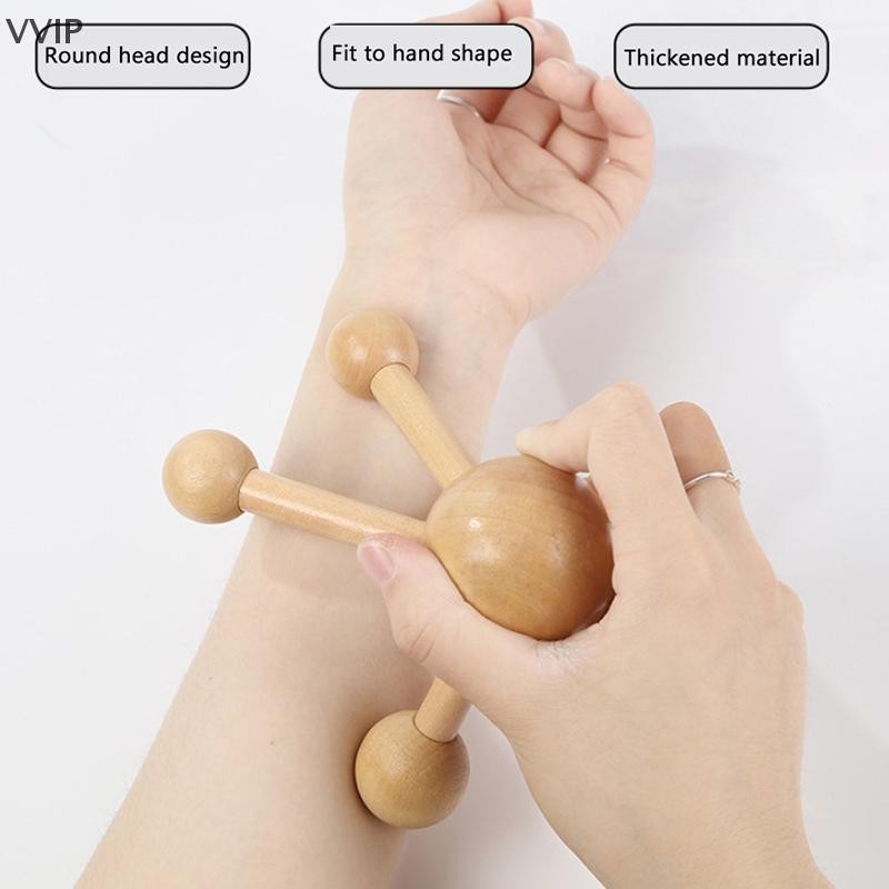 VVTH 1 ชิ้นคอกลับ 3/4-Leg นวด Roller หัวไม้นวดหนังศีรษะ Octopus Claws ผ่อนคลาย SPA เครื่องมือสําหรับ