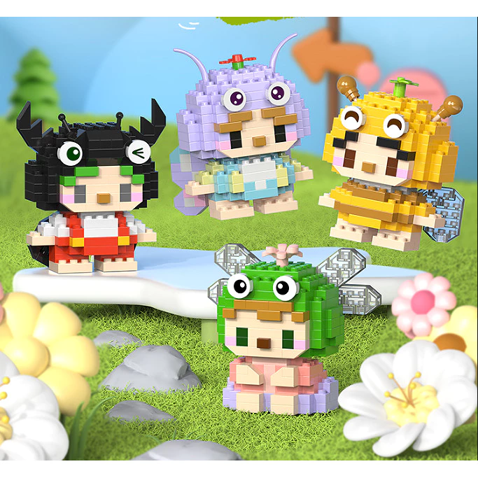 บล็อคตัวต่อแมลงและเอลฟ์ ชุดตุ๊กตาการ์ตูน thumbnail 4