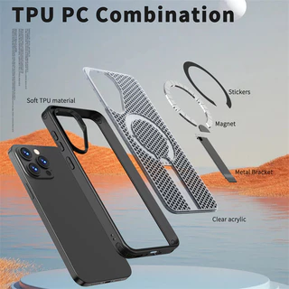 Magnetic Cellular เคสกระจายความร้อนสําหรับ Samsung Galaxy S26 S25 S24 S23 Ultra Plus A56 A55 A36 A35 A225 A15 Kickstand ฝาหลัง