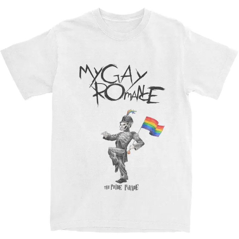 2025 My My Chemical Romance Mcr Band เสื้อยืดเพลง Hipster T เสื้อแขนสั้น Tshirt ฤดูร้อน 100% ผ้าฝ้าย