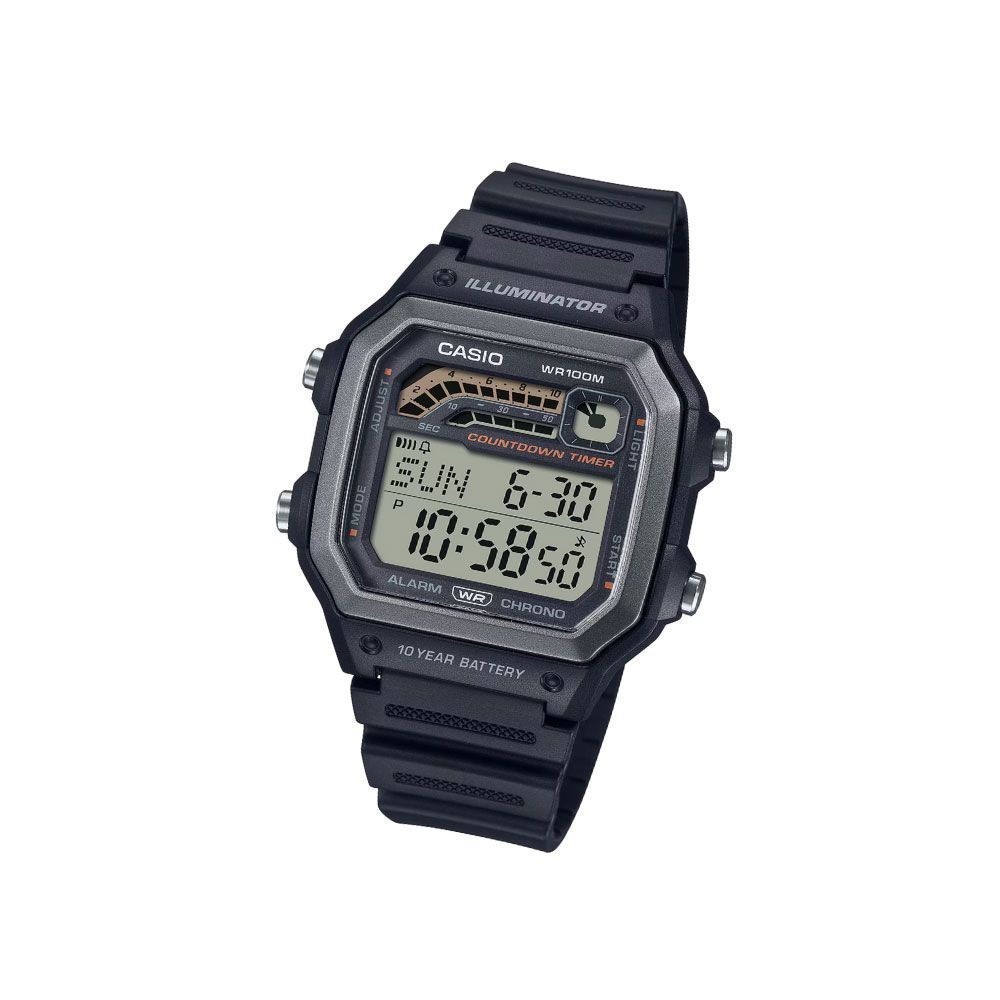 CASIO นาฬิกาข้อมือ CASIO รุ่น WS-1600H-1AVDF วัสดุเรซิ่น สีดำ