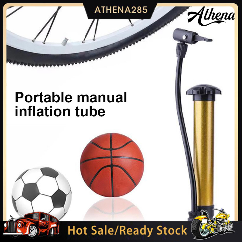 [COD]➣แรงดันสูงแบบพกพา Bycycle ยางบาสเกตบอลฟุตบอลคู่มือปั๊มลม Inflator