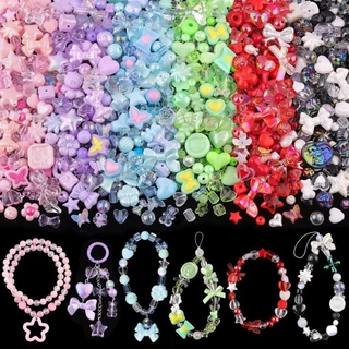 50/100g ลูกปัดอะคริลิคสุ่มกล่องตาบอดหลากหลายหลวมลูกปัดอะคริลิคลูกปัดเครื่องประดับอุปกรณ์เสริม