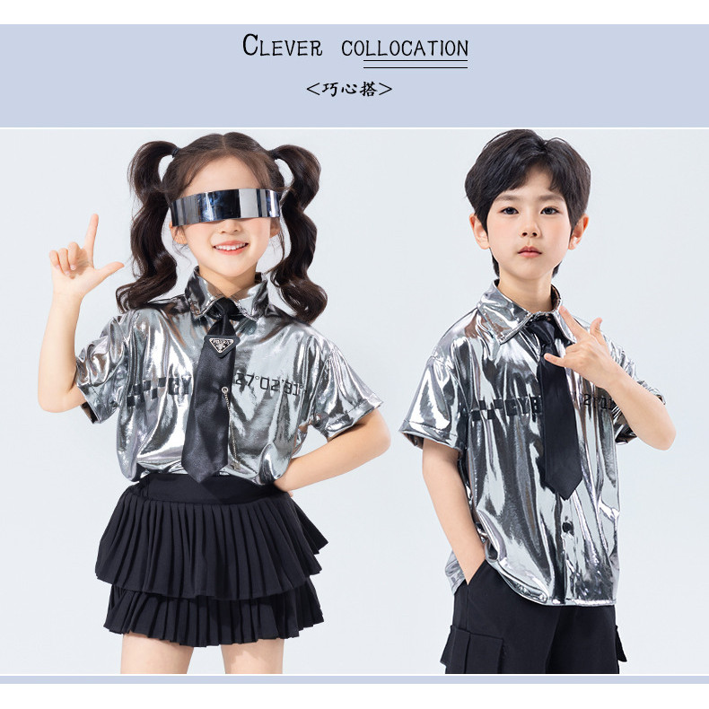 15-75KG ชุดเชียร์ ชุดเต้นเด็ก ชุดเต้นแจ๊ส เด็กผู้หญิง เสื้อ ชุด cover dance ชุดฮิปฮอป เด็กผู้ชาย กางเกง ชุดเต้น cover ชุดเซ็ทเด็ก - รูปที่ 4