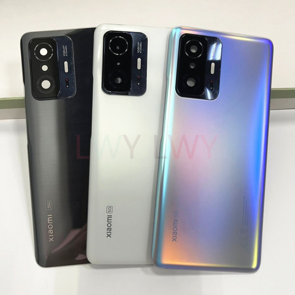 สําหรับ Mi 11T 5G ฝาหลังแบตเตอรี่สําหรับXiaomi 11T Proประตูด้านหลังฝาครอบเลนส์กล้องเปลี่ยน
