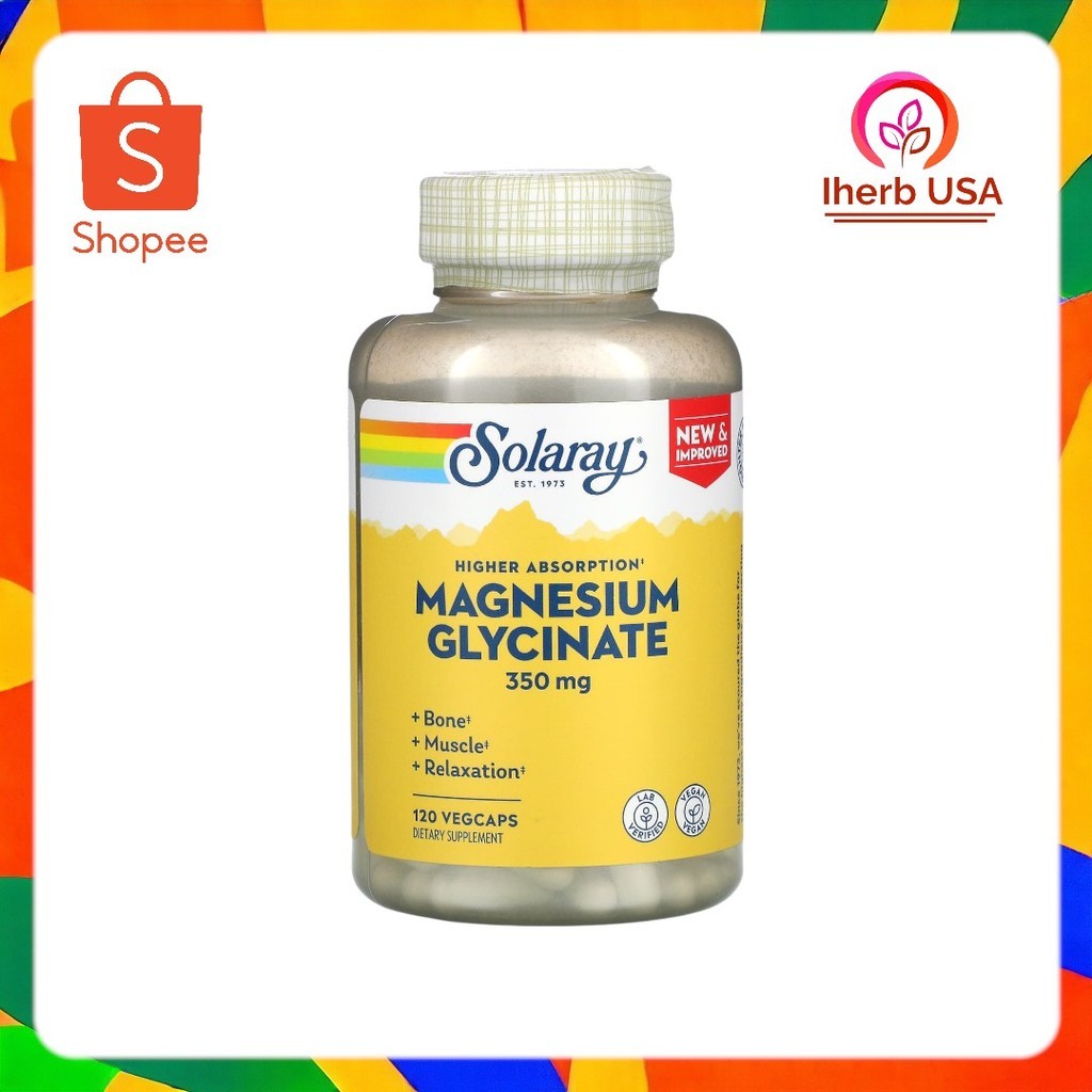 Solaray, High Absorption Magnesium Glycinate, 350 mg, 120 VegCaps