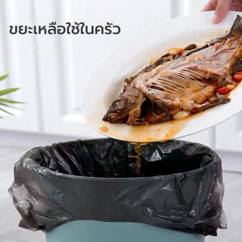 200 ชิ้น ถุงขยะหูหิ้ว ขนาด 32x52 เซนติเมตร ผลิตเม็ดพลาสติก PE บางแต่เหนียว 1 ม้วนมี 40 ใบ ถุงขยะหูหิ้ว ถุงขยะ - รูปที่ 2