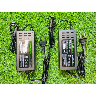 ที่ชาร์จสว่าน 21V อแดปเตอร์ชาร์จแบตลิเธียม DC 21V 2A (ใหญ่)เต็มแล้วตัด มีไฟสถานะชาร์จแบตเต็ม Battery Charger