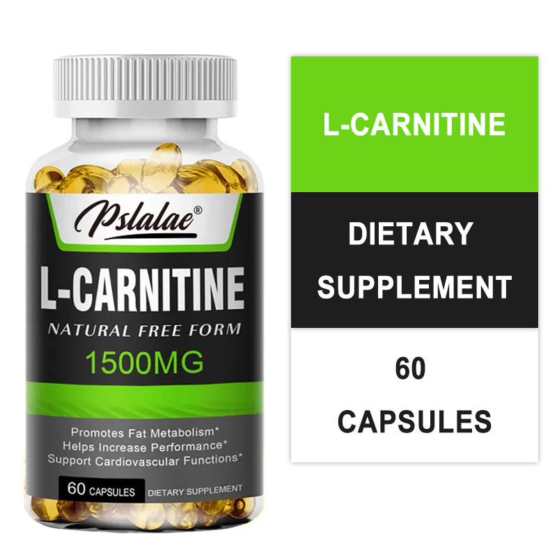 Pslalae L-Carnitine แคปซูลผัก ไม่มีฟิลเลอร์ ไม่มีสารผูก โดสสูง 1500mg ของแท้จากอเมริกา - 30/60/120 แ