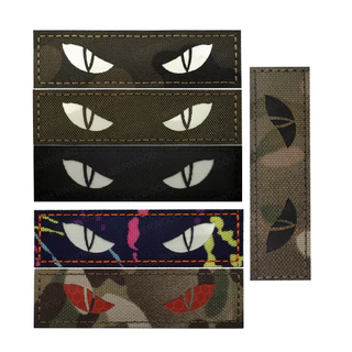 Cool Tiger Gazing Eyes Head Python Eyes Cat Eye ยุทธวิธี Patch Emblem Badge Hook Loop สําหรับกระเป๋าเป้สะพายหลัง, เสื้อกั๊ก, หมวกกันน็อค, เกียร์, ชุด
