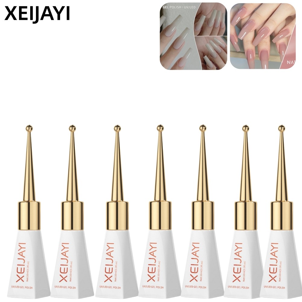 【จัดส่งภายในประเทศ】XEIJAYI 28 สี ยาทาเล็บแบบใหม่ สีเดียวยอดนิยม กาวทาเล็บแบบโฟโตเทอราพี ติดทนนาน ไม่ต้องล้างออก