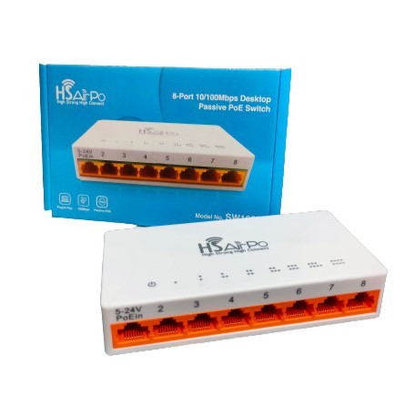 HSAirpo SW108P Hub Switch 8 Port 10/100 Mbps ของแท้