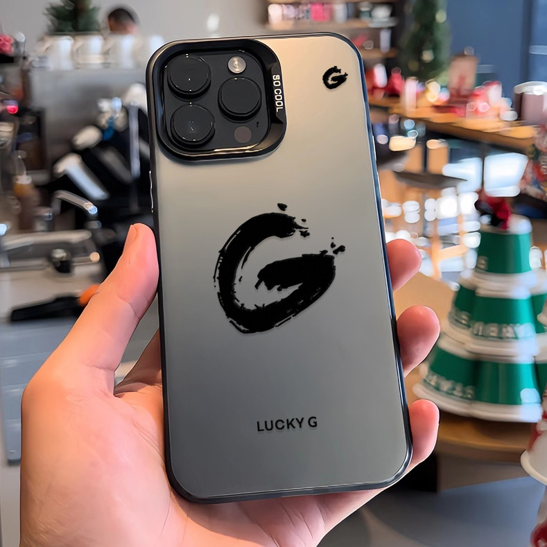 เคสไอโฟน13 เคสโทรศัพท์แฟชั่นลายตัวอักษร G นำโชค For iPhone 11 12 14 15 16 Pro MAX XR 14 15 Plus XSMAX 7Plus เคสกันกระแทก