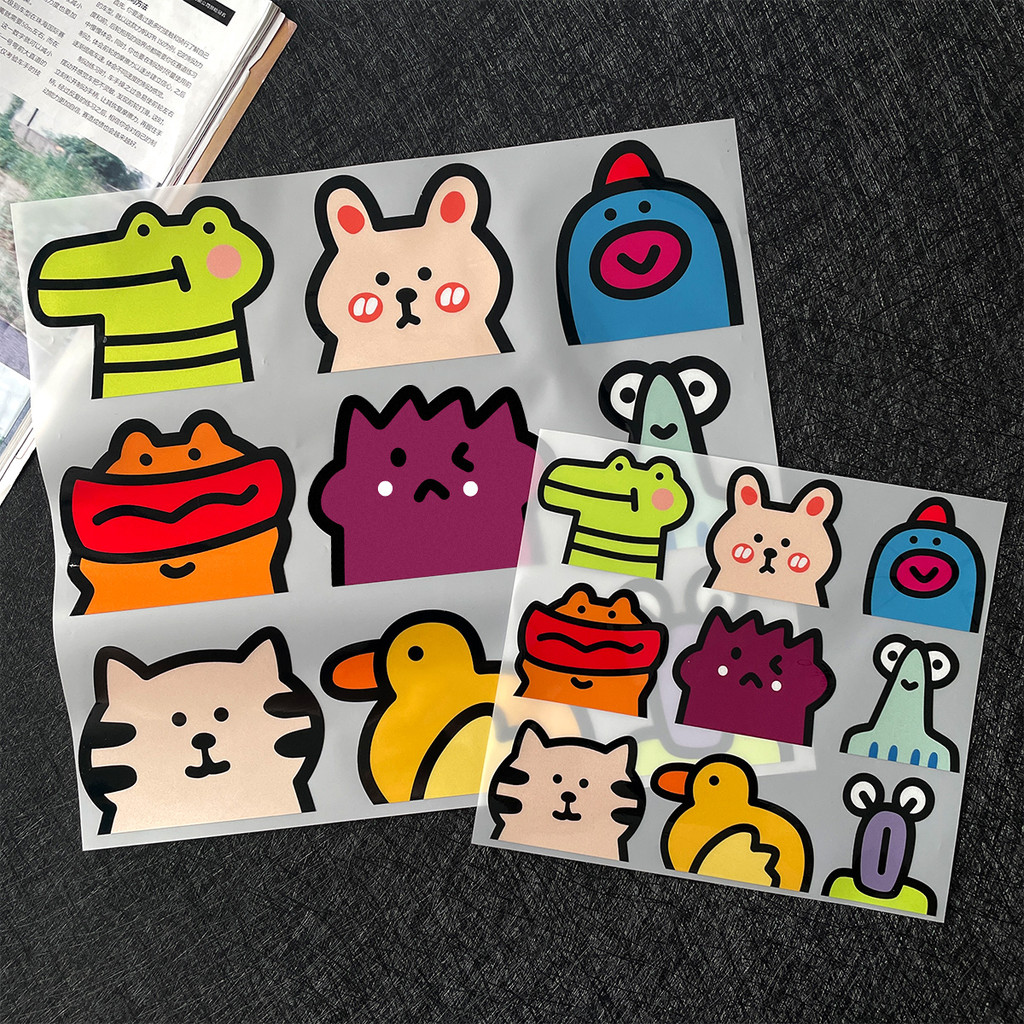 การ์ตูนสัตว์ สกูตเตอร์ มอไซ สะท้อนแสง สติ๊กเกอร์ กันน้ำ หมวกกันน๊อค Kamuii Pcx Forza Vespa Nmax Xmax