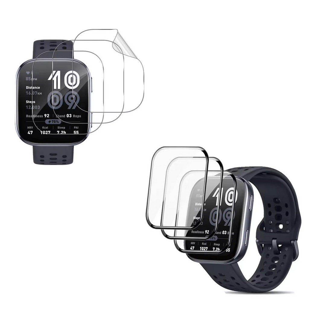 ฟิล์ม TPU แบบนุ่มและตัวป้องกันหน้าจอ PMMA สําหรับ Huami Amazfit Bip6 Bip 6 A2435