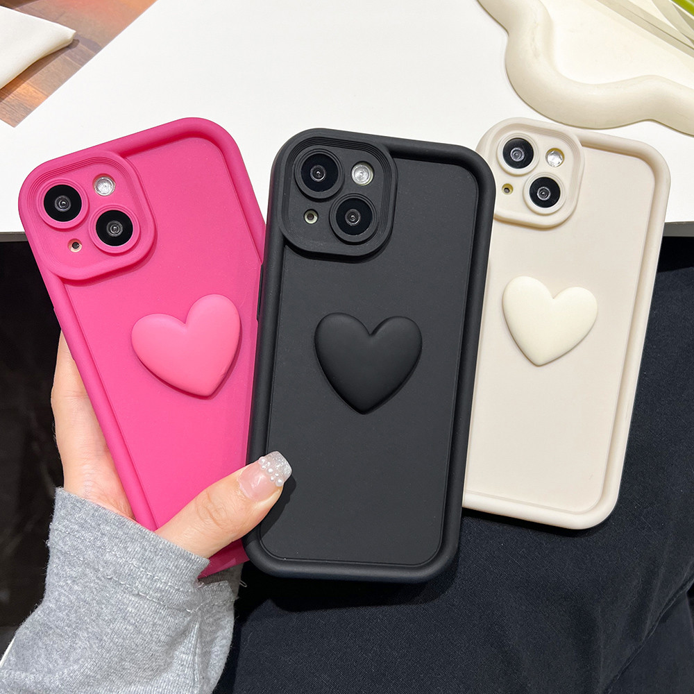 COD CASE For เคส Iphone 16 15 13 12 11 14 Pro Max 7 8 Plus X XR XS MAX SE 2020 TPUเคสเนื้อแมทต์ลายหัวใจ