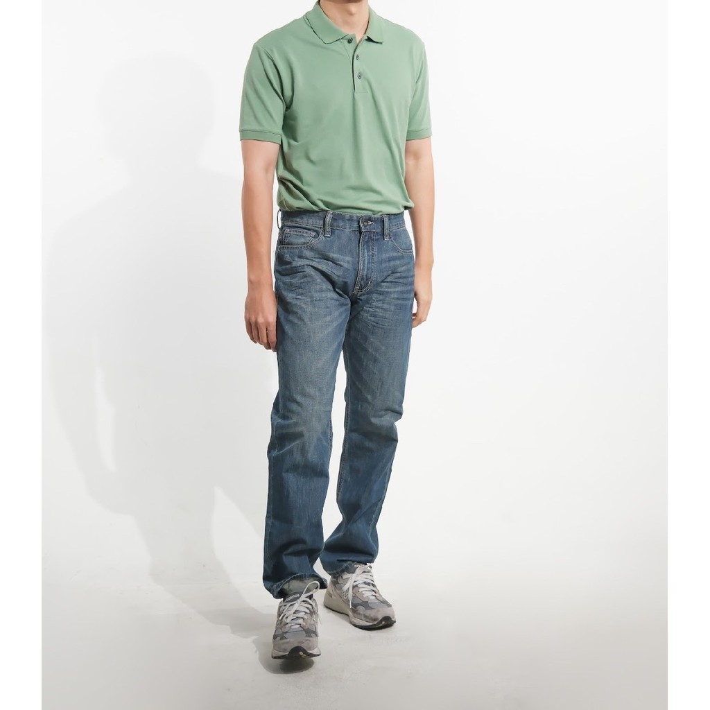 era-won กางเกงยีนส์ รุ่น Denim Straight Leg สี Light Wash