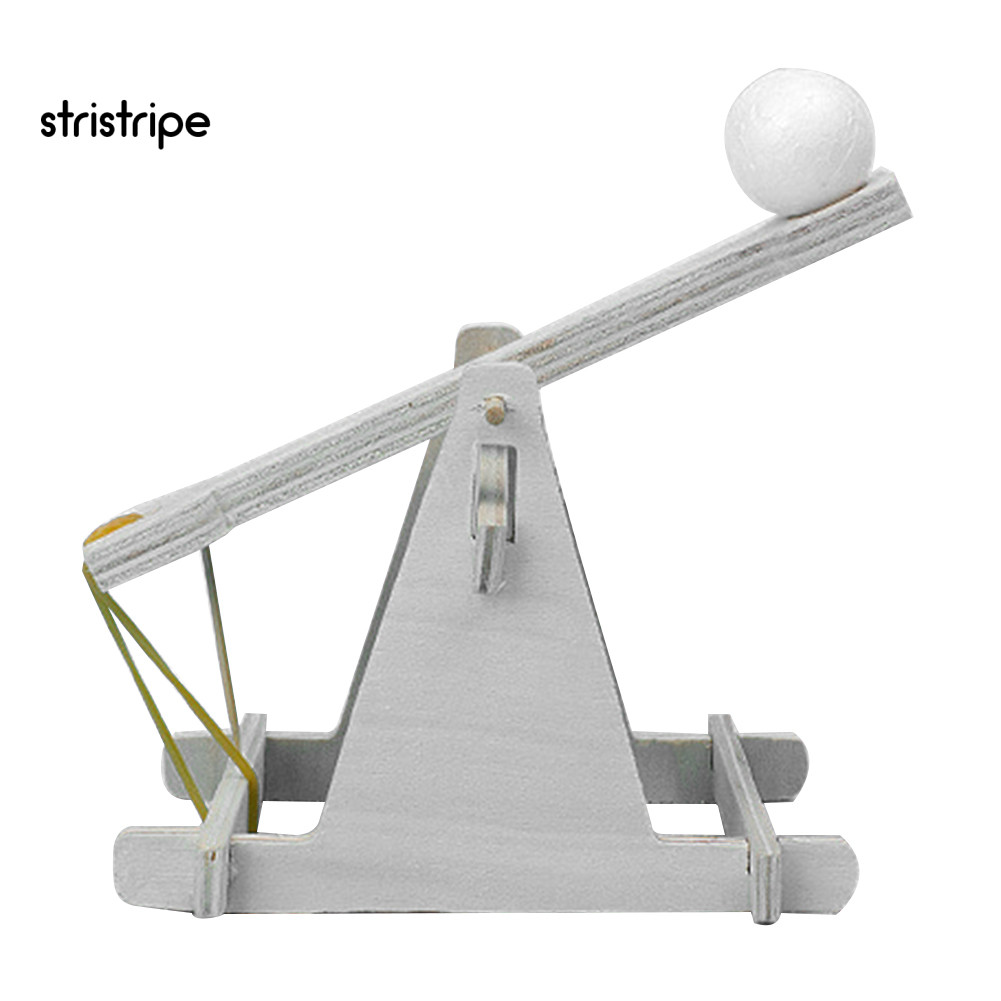 Str-เด็ก การทดลองทางวิทยาศาสตร์ DIY Trebuchet ของเล่นชุดหนังสติ๊กไม้