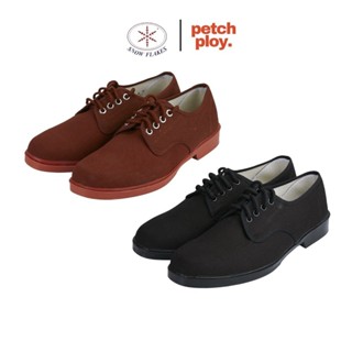 Snow Flakes รองเท้าผ้าใบผูกเชือก ลูกเสือ รองเท้าจีนแดง สีน้ำ…