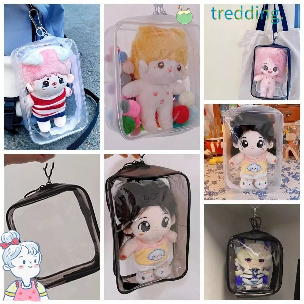 Tredding491 กระเป๋ากันฝุ่น, PVC Small Item Bag OB11 Doll Outing Bag, กระเป๋าตุ๊กตาทรงกระบอกแบบพกพา Outdoor