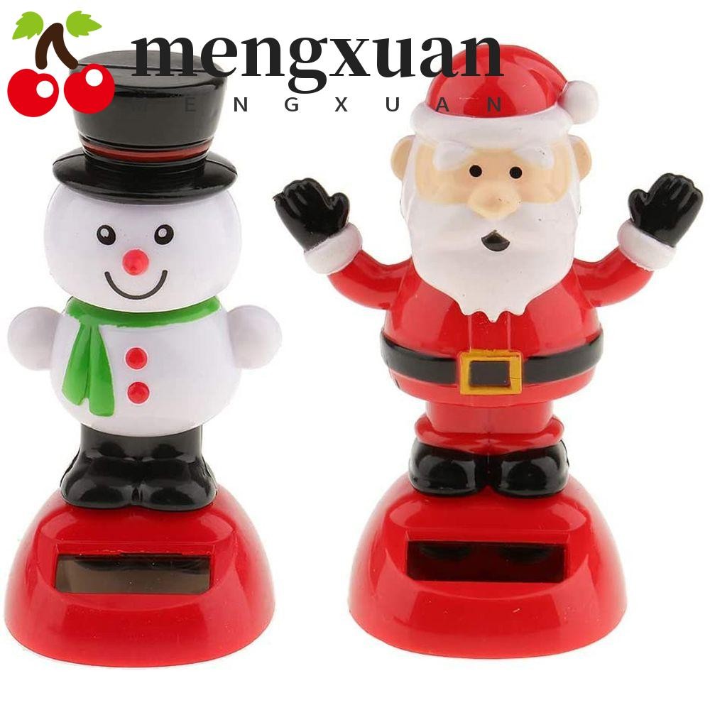 Mengxuan พลังงานแสงอาทิตย์เต้นรําตุ๊กตาตกแต่งบ้านอุปกรณ์ตกแต่งภายใน Bobble Head Dancer เขย่าหัวตุ๊กตาตกแต่งรถ Dashboard Decor คริสต์มาส Snowman