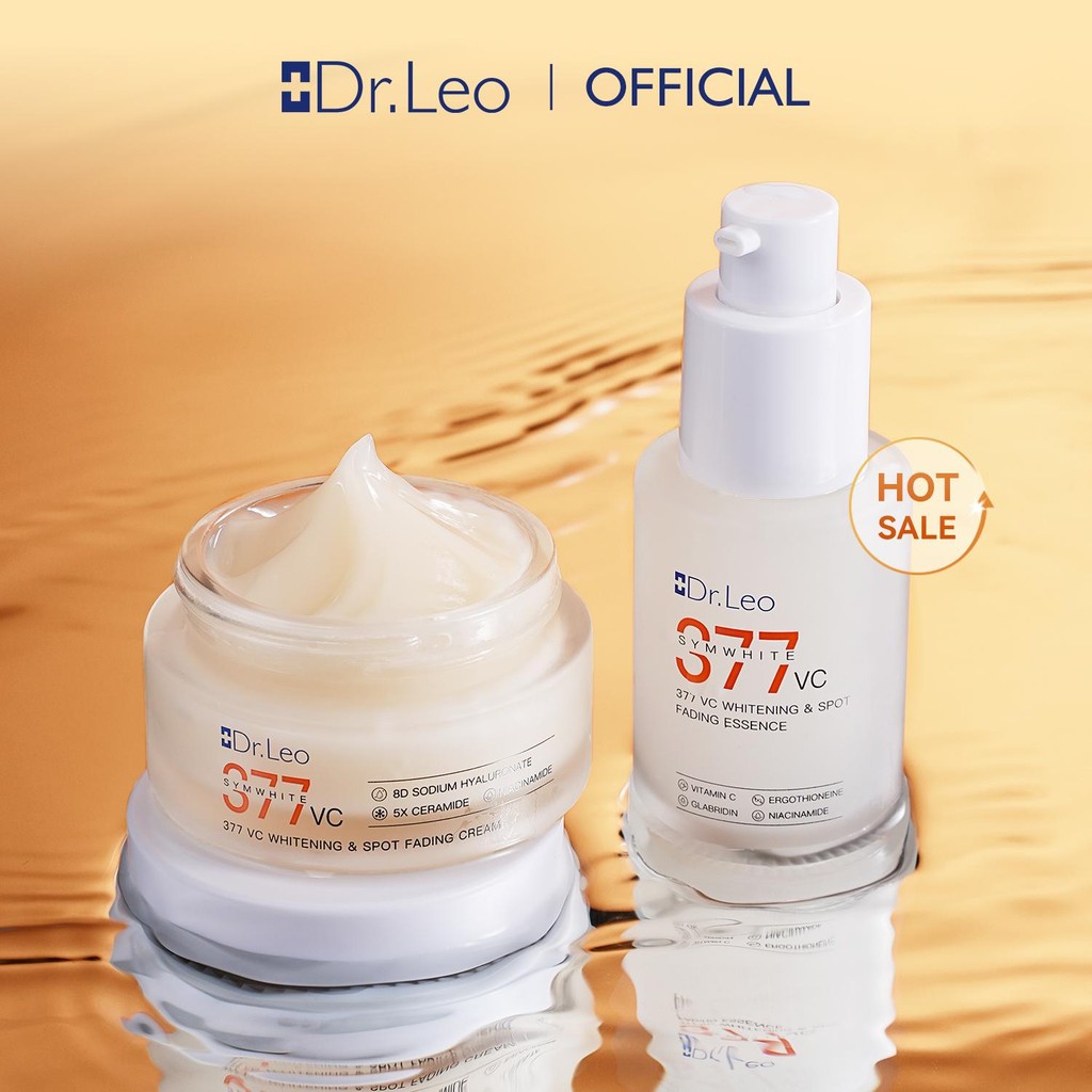 Dr.Leo Symwhite 377 -30g มอยส์เจอ brightening aura มอยส์เจอไรเซอร์ผลิตภัณฑ์บำรุงผิว+Dr.Leo SymWhite 377- 30g เซรั่มบำรุงผิวที่มีส่วนผสมของไนอะซินาไมด์ ช่วยbrightening