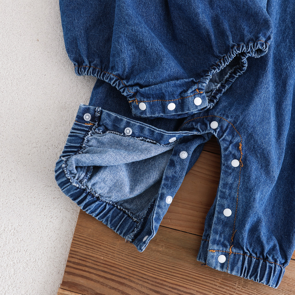 0-24 เดือนสาว Romper Jumpsuit Denim โดยรวมชุดเด็กทารก