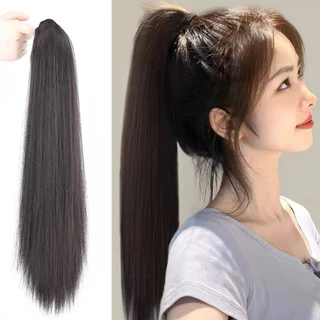 YTL 🌟จัดส่งฟรี🌟ผมหางม้าตรงสวยๆ วิกผมสไตล์เกาหลี 45/55/65cm คุณภาพดี ไม่หลุดง่าย มาพร้อมยางรัดผม ผมปลอม Wig พร้อมส่ง