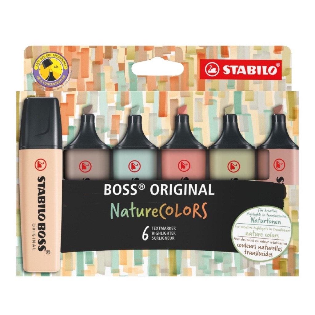 Stabilo Boss Original / Pastel / Naturecolors highlighter set I ปากกาเน้นข้อความแบบชุด 4/6/8 สี รุ่นตำนาน