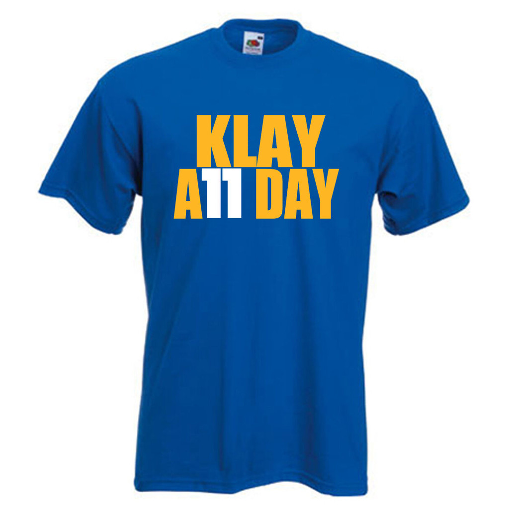 เสื้อยืดเจอร์ซีย์ Klay Thompson พร้อมข้อความ "Klay All Day"