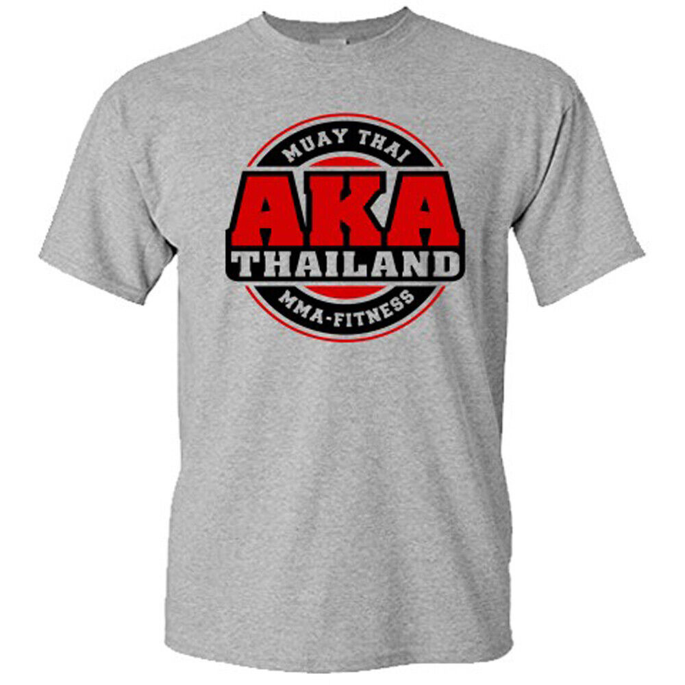 เสื้อยืดสีเทาผู้ชาย Akaya Thai Gym