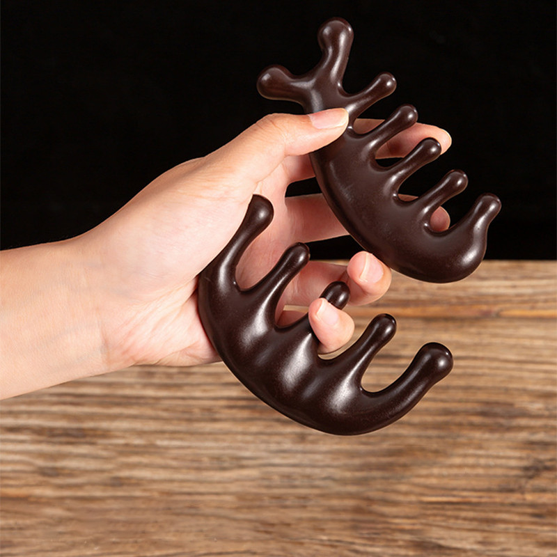 COD❤️ไม้กวางเขากวางนวดหนังศีรษะหวีร่างกายขูดคอขาหกกรงเล็บไม้จันทน์การไหลเวียนโลหิตหวีป้องกันไฟฟ้าสถิตย์-a.one - รูปที่ 7