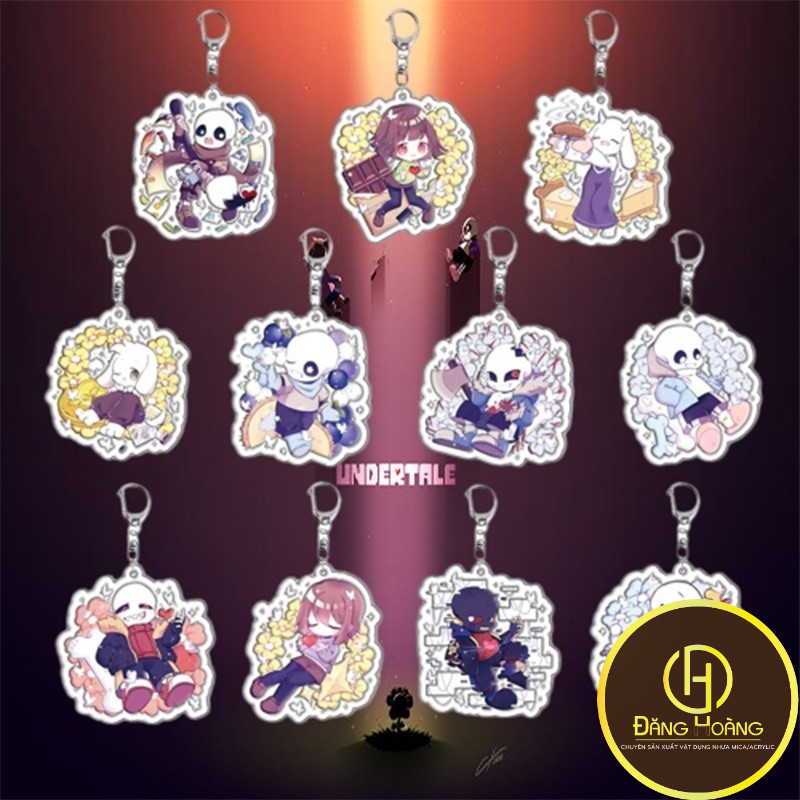 Undertale Sans Flowey Papyrus Asriel พวงกุญแจการ์ตูน-DH