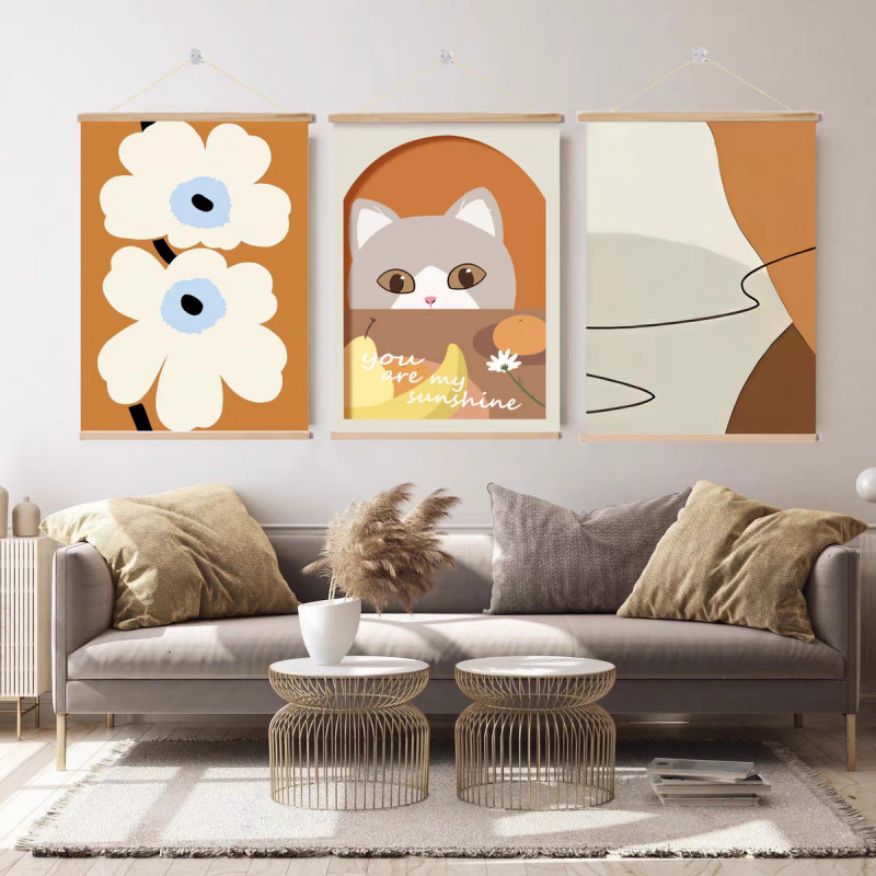 อิน สไตล์ครีมสไตล์ห้องนั่งเล่นภาพวาดผนังห้องรับประทานอาหารข้างเตียงตกแต่งผนังภาพวาดห้องนอนเมตรกล่องบล็อกแสงหรูหรา - รูปที่ 2