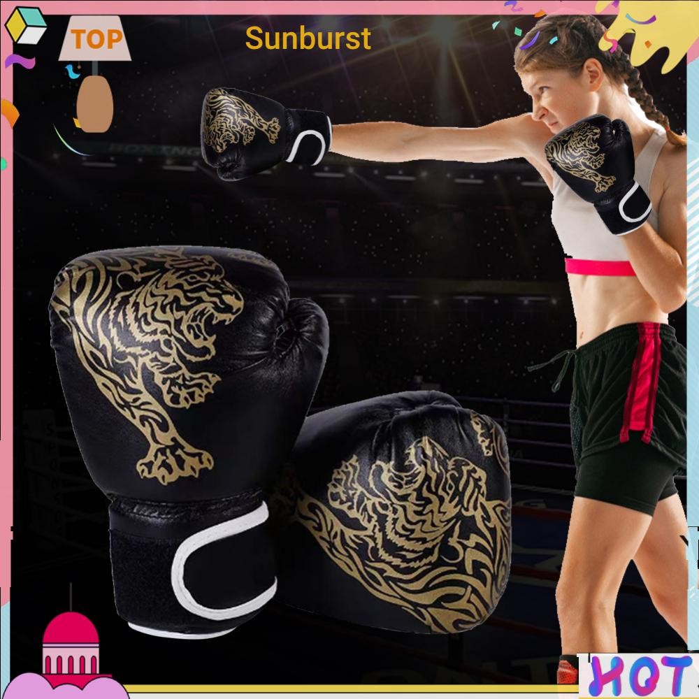 นวมชกมวย หนัง PU ระบายอากาศได้ Fighting Taekwondo Mitts สําหรับเด็กผู้ใหญ่ [Sunburst11.th]