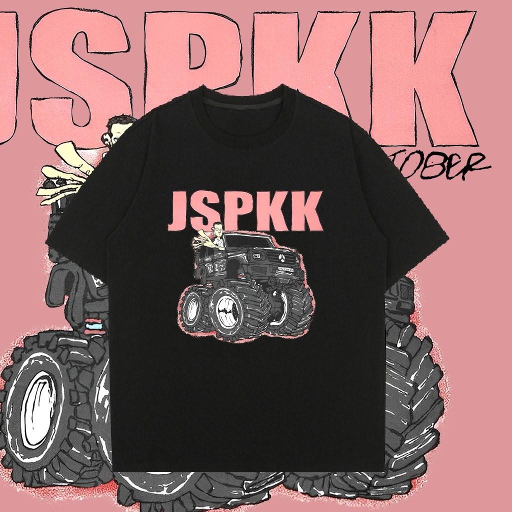 jspkkเสื้อยืดแขนสั้น เสื้อยืดพิมพ์ลาย jspkk ใส่สบายมาก COTTONแท้100%