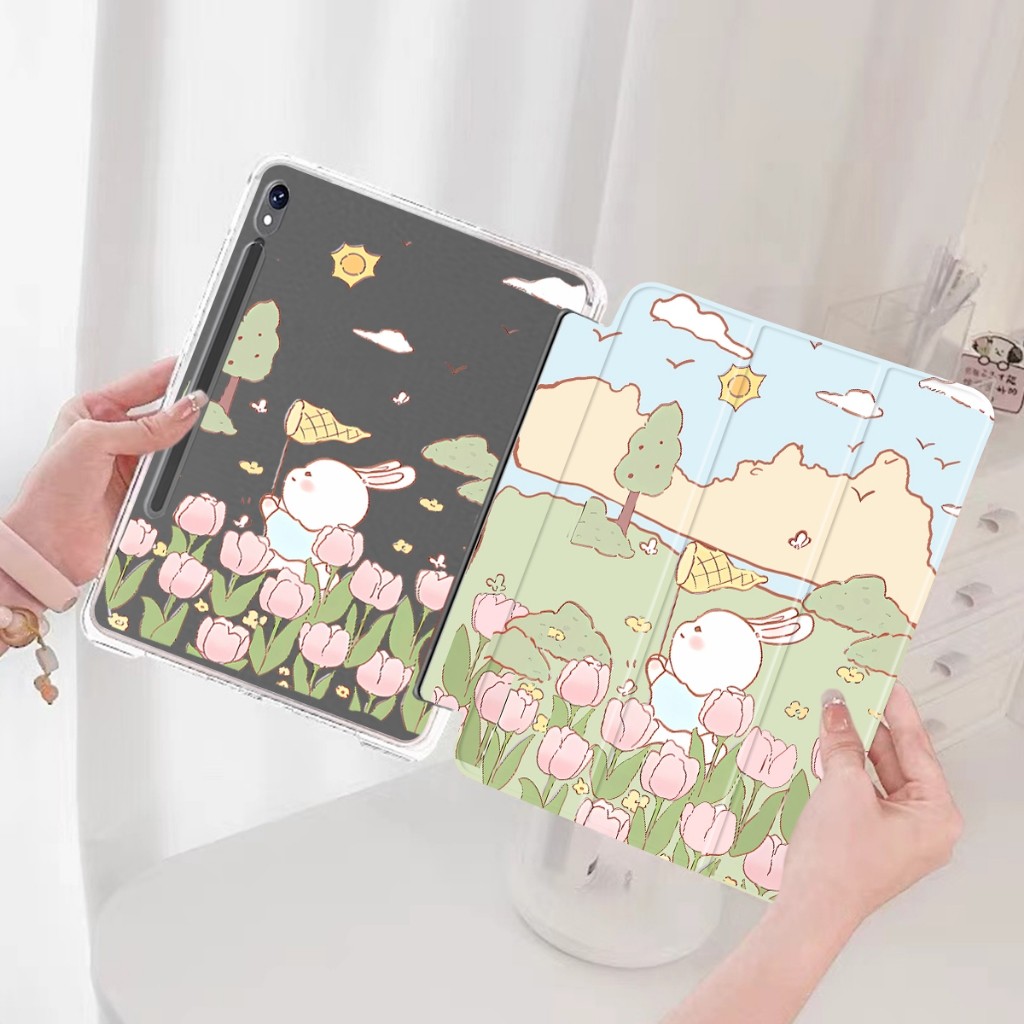 tablet case for Samsung Galaxy Tab S9/S9 FE 11 tab s9 plus 12.4 มีช่องใส่ปากกา เคสอะคริลิค