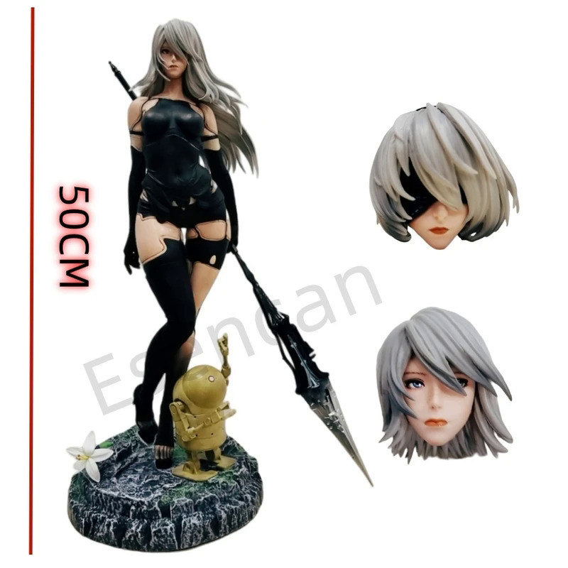 50cm NieR: Automata Yorha Type B 2B YoRHa Type A No.2 A2 Anime Girl PVC Action Figure Toy Statue Col