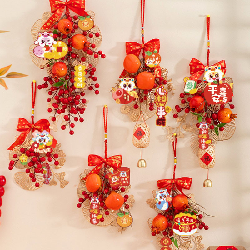 2025 พวงมาลัยปีใหม่ LED พร้อมไฟ ตกแต่งปีใหม่ ตกแต่งผนัง ของตกแต่งบ้าน - รูปที่ 2