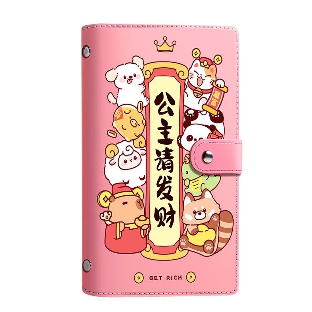 MOLIHA 100 ซองประหยัดเงิน Challenge ความจุขนาดใหญ่ Get Rich Overnight Mini Binder Saving Challenge, PU ประหยัดเงินกันน้ําแผ่นคนรัก - รูปที่ 7