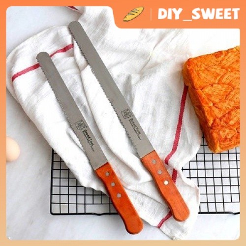 DIY_SWEET【COD】มีดหั่นขนมปังสแตนเลส มีให้เลือก 3รูปแบบ 3ขนาด มีดตัดเค้ก มีดตัดขนม มีดตัดขนมปัง มีดหั่นขนมปัง