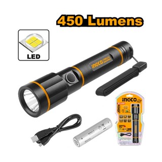 INGCO ไฟฉาย LED แบบชาร์จไฟได้ รุ่น HCFL1865051 ความสว่างสูงส…