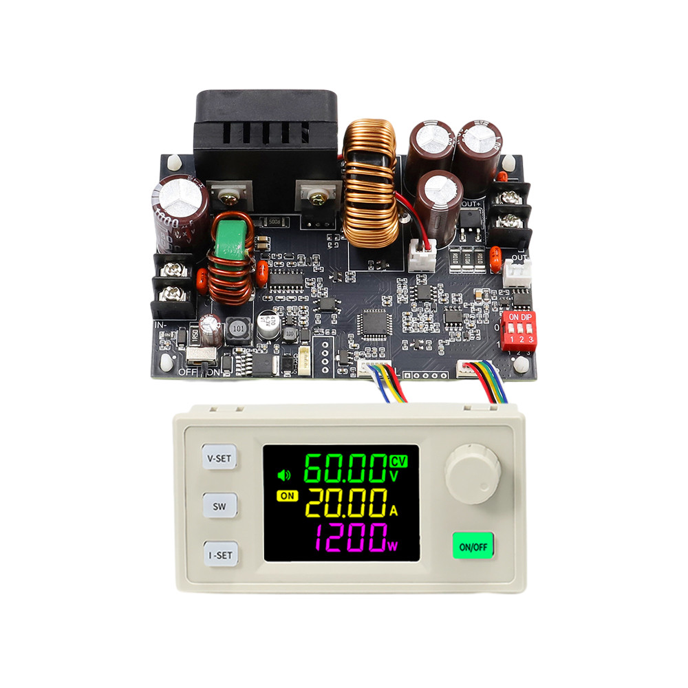 Pcbfun XY6020LV โมดูลสเต็ปดาวน์แบบปรับได้ CNC แหล่งจ่ายไฟควบคุม DC แรงดันไฟฟ้าและกระแสคงที่ 20A/1200W